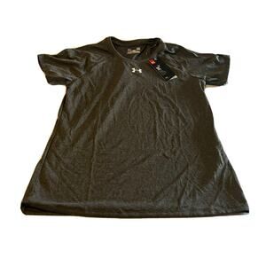 Under Armour Women T-Shirt UA Team Heatgear Short Sleeve Med Carbon Heather NWT